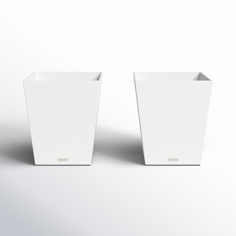 Pot à fleurs Pure Series Nobleton, H 18 po x l 16 po x P 16 po, Ensemble de 2, Blanc