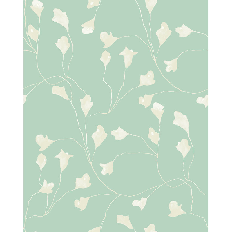 Susan Hable Floral Wallpaper Double Roll, Green