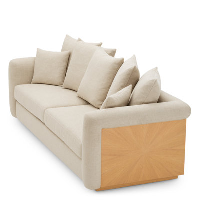 Sofa Amadeo Natural Oak Veneer Renato Ecru