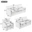 Ensemble de canapé rembourré Cozy surdimensionné Comfy Cloud Sofa-1607654316
