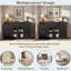 Buffet avec 2 portes, 7 tiroirs et tablette réglable-1046286161