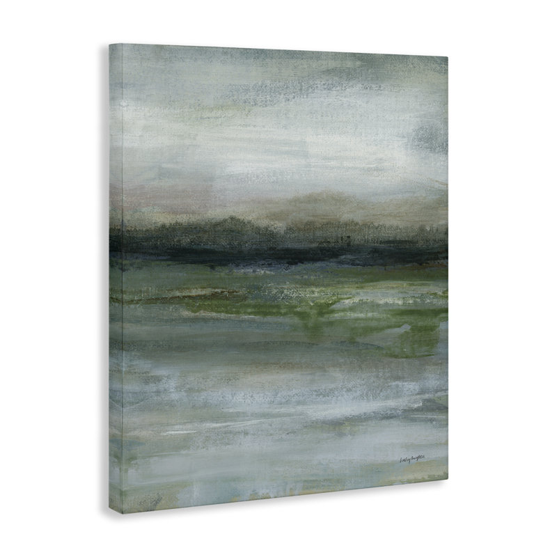 Art mural abstrait avec vue de paysage par Haley Knighten, H 30 po x l 24 po