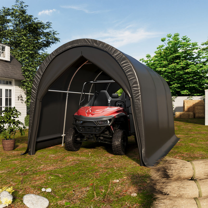 10 X15 Ft Heavy Duty Carport, Portable Garage With All-steel Metal Frame