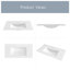 Lavabo de salle de bain rectangulaire encastré 3 trous 36 po x 18 po Meje, comptoir de meuble-lavabo seulement, pour robinet central 4 po, blanc