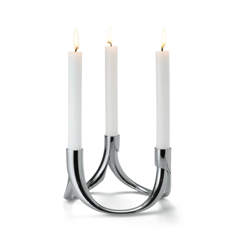 Stainless Steel Floor Candlestick