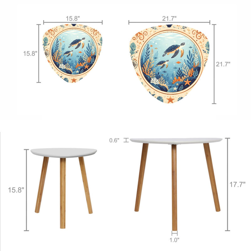 Ensemble de 2 tables basses gigognes Triangle
