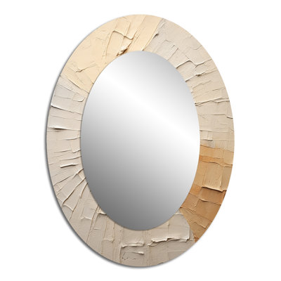 Miroir mural moderne gracieux, or et beige