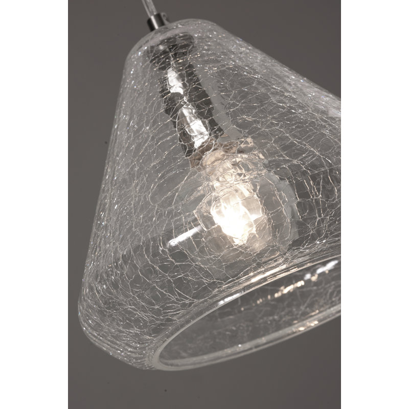 Luminaire suspendu en forme de cloche à 1 lumière Pinckard, Tourbillon bronze clair