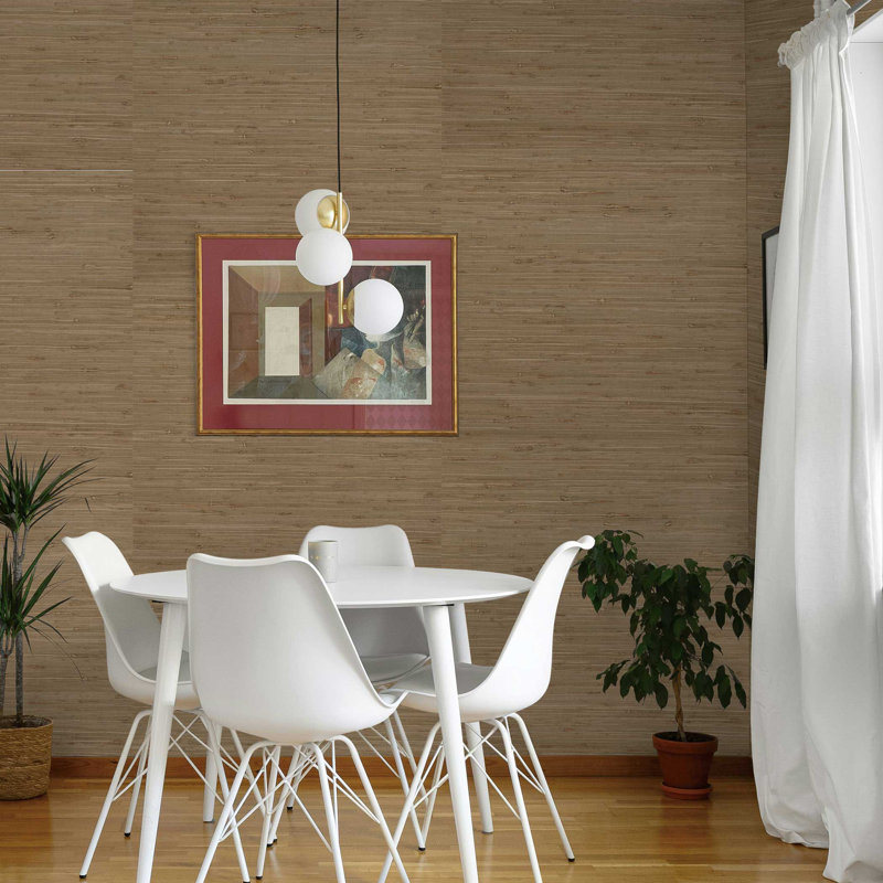 Stranded Knotted Rushcloth Authentic Grasscloth Wallpaper
