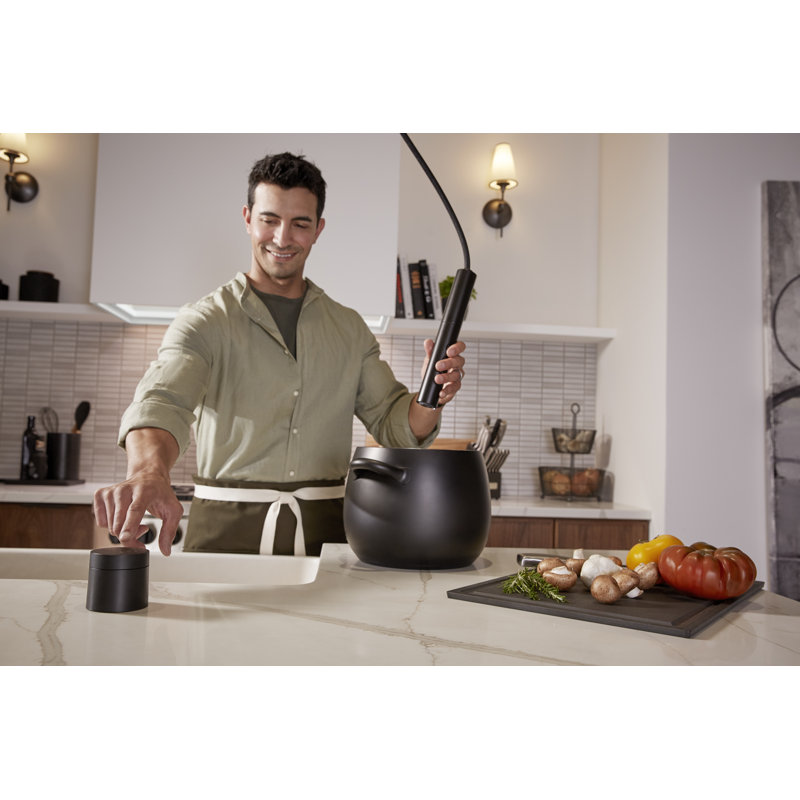 Purist Suspend Ceiling-Mount Kitchen Faucet Kit, Vibrant Brushed Moderne Brass