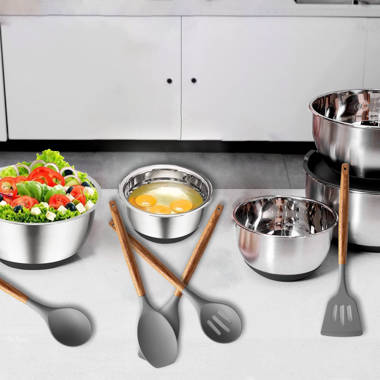 Denmark 4-Piece Stainless Steel Mixing Bowl Set w/ Black Silicone Base -  20339999
