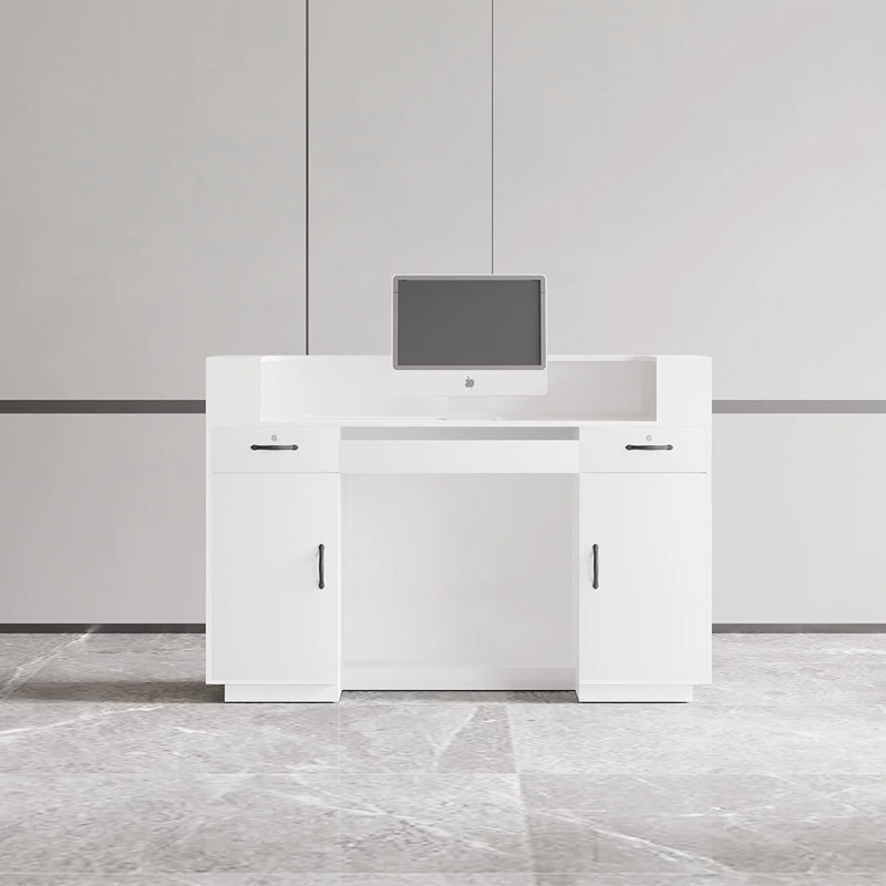 Bureau de réception contemporain en bois manufacturé Contemporary, 39.37"H*55.12"L*23.62"W