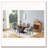 Modern Dining Table with Dark Walnut Marble MDF