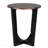 Acacia Solid Wood Side Table,Brown & Black Color