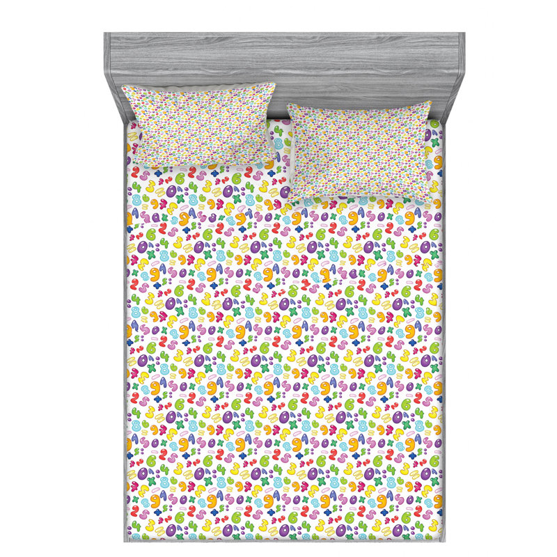 Microfiber Sheet Set, Queen Sheet Set with Fitted Sheet