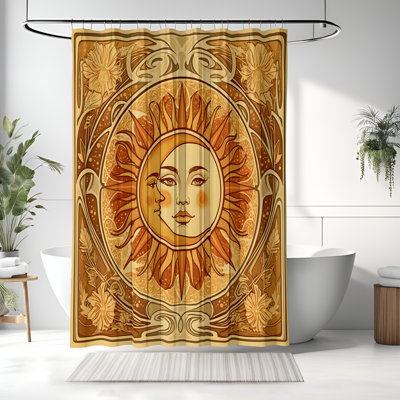 Rideau de douche avec tapis de bain