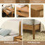 Ensemble de chambre à coucher 5 pièces en bois d'hévéa avec commode, miroir, table de chevet et commode Vichy