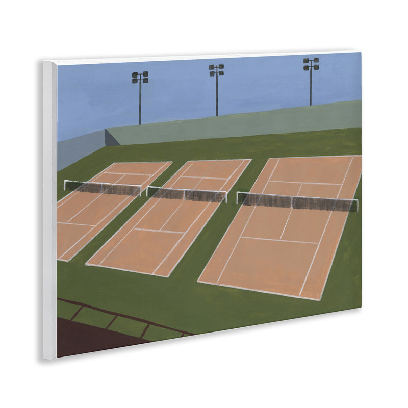 Vue sur plaque de tennis, art de Michael Willett