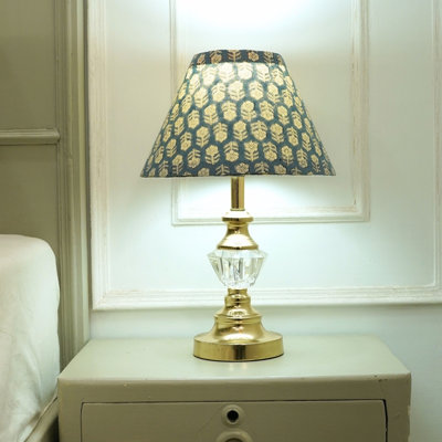 Lamp Shade Handcrafted Floral Linen Block Printed Detachable Lampshade for Home Décor - TULSI BUTI