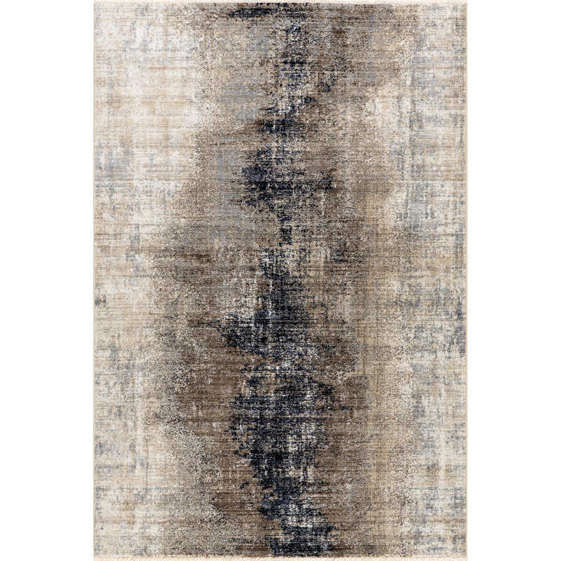 Tapis abstrait contemporain Rhae, Rectangle 9 pi x 12 pi