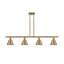 Luminaire suspendu linéaire à 4 lumières pour îlot de cuisine Dallyn-71047325-71047337-71047336