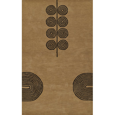Tapis beige en laine touffeté à la main Yasi 5 pi 2 pi x 3 pi Simba