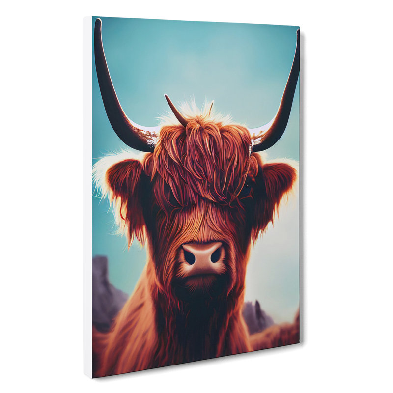 Classic Highland Cow - Wrapped Canvas Print, 76cm H x 50cm W x 3cm D