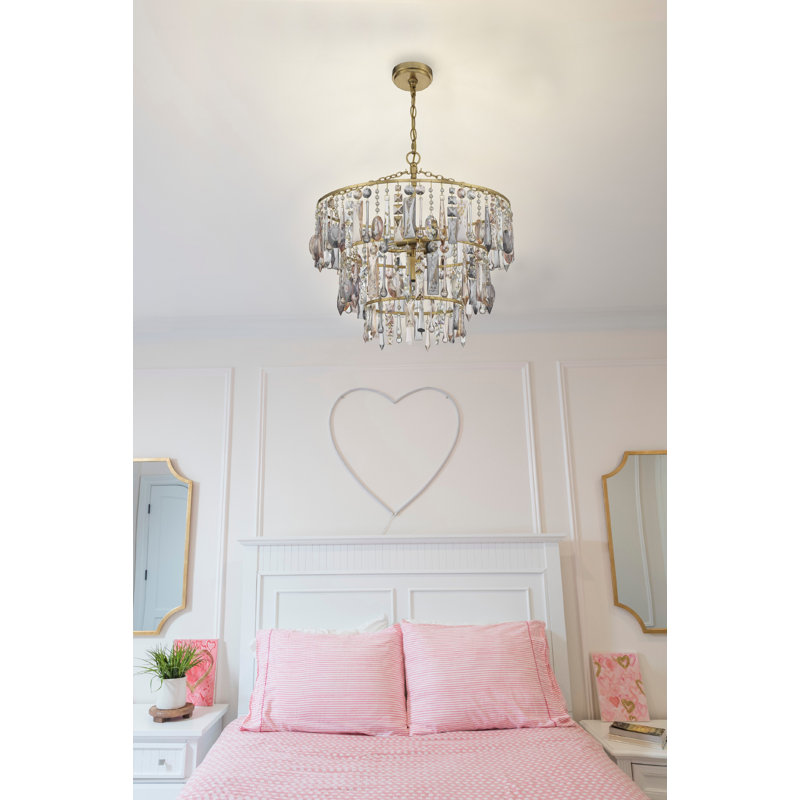 Lombard - Light Antique Gold Empire Pendant, 3