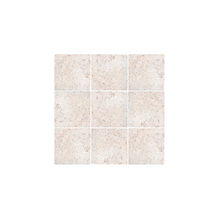 Ivory 4" x 4" Travertine Wall Tile