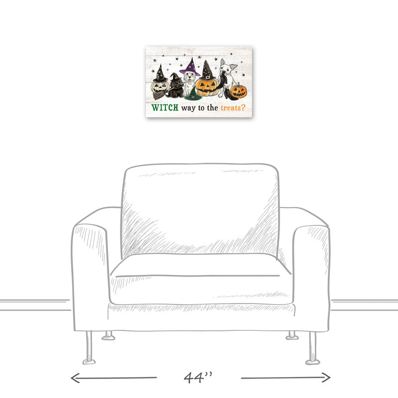 Witch Way to Treats Print on Canvas