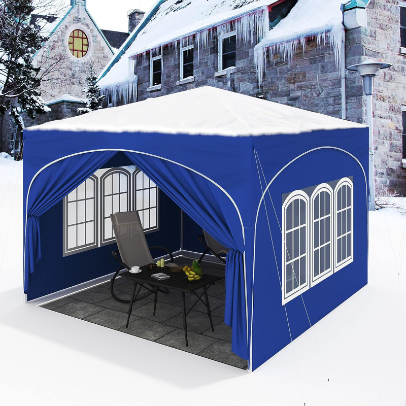 Iohanna 3m x 3m Metal Pop Up Gazebo, Blue