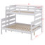 Lit simple superposé simple au-dessus de grand lit en bois avec échelle, conception détachable, cadre de lit superposé, peut être séparé en 2 lits plateforme