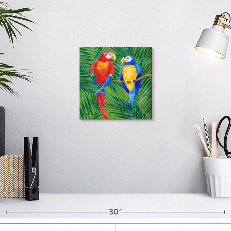 Crowle Amazon Birds, 10" H x 10" W