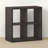 4-Cube Bookcase, Thick Frame, Black Dark Oak-120436670-119847680