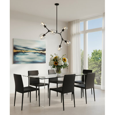 Lustree linéaire 5 lumières spoutnik modern Ellar