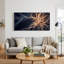 «Blue» and Gold Fractal Structure Modern Design, art mural sur toile-2010975295