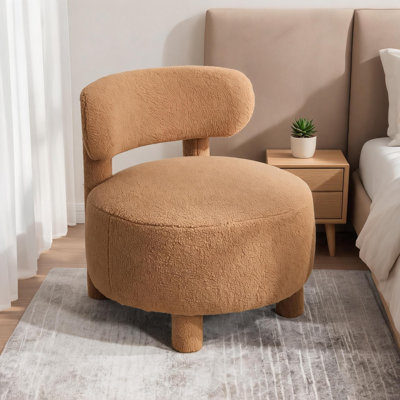 Fauteuil de chambre en tissu Teddy
