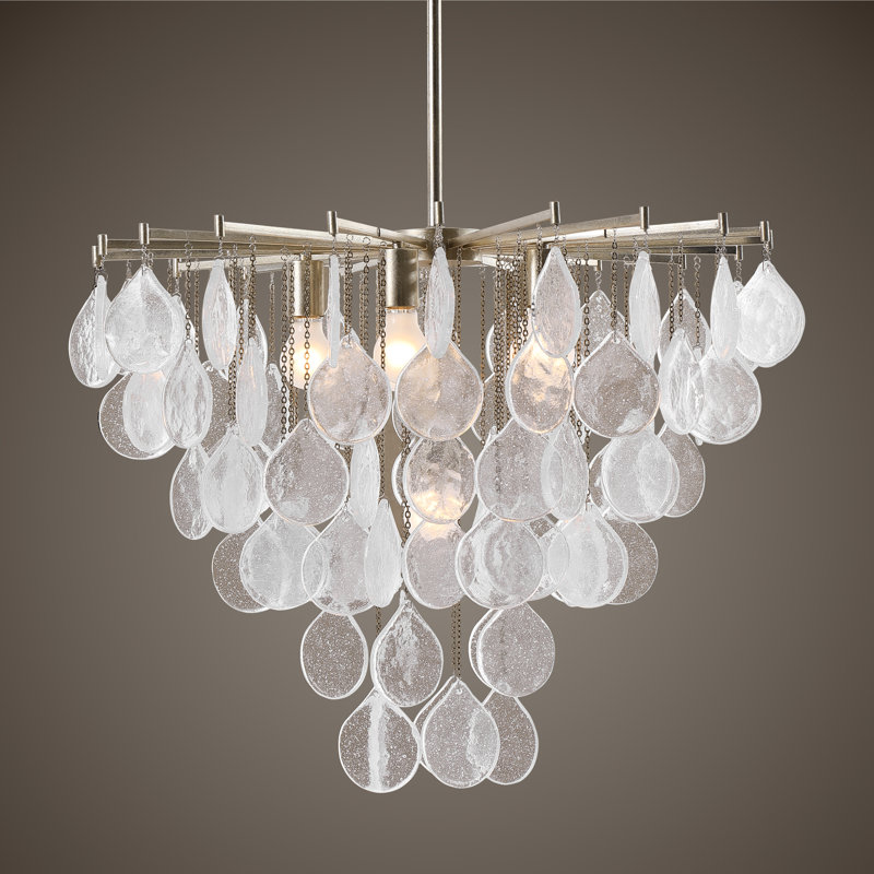 Luminaire suspendu unique à niveaux 6 lumières Ewert