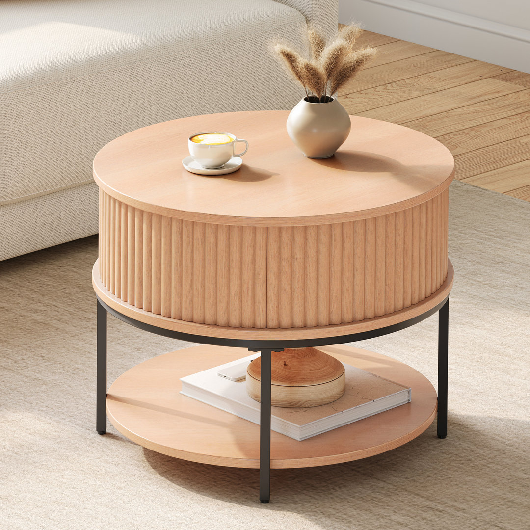 Lift Top Four Leg Coffee Table with Storage