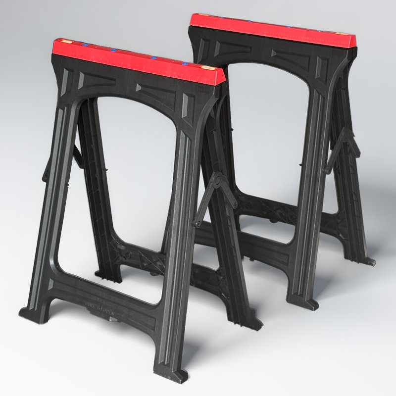 Altibloom Folding Saw Horses 2-Pack – 700 lbs Capacity, 2.3" Folded for Easy Storage