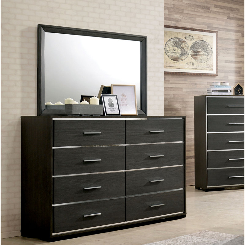 Commode double 8 tiroirs avec miroir Cayer