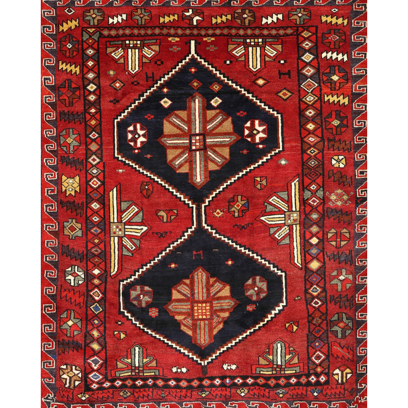 Tapis rouge / brun Southwestern, Rectangle 7 pi x 10 pi