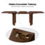 Bertie 160cm-205cm W Mid-Century Modern Dining Table with A Hidden Extension Board