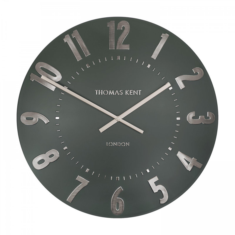 Wall Clock, 51cm H x 51cm W x 4.40cm D, Green