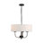 3-Light Candle Style Linen Drum Pendant