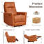 Fauteuil inclinable électrique en cuir véritable à deux moteurs avec appui-tête réglable, accoudoirs évasés et inclinaison zéro gravité à 170 ° (ensemble de 2)-920880909