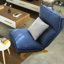 Chaise de balcon pliable - Structure en métal avec éponge douce et confortable bleu foncé inclinable 3 options de réglage, revêtement à haute densité ergonomique