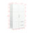 2 Doors, Drawers High Wardrobe And Kitchen Cabinet In White - 5 Storage Spaces, 15mm Particle Board, 3mm Back, For Easy Maintenance Spaces Cabinet, , , Uncomplicated Cleaning