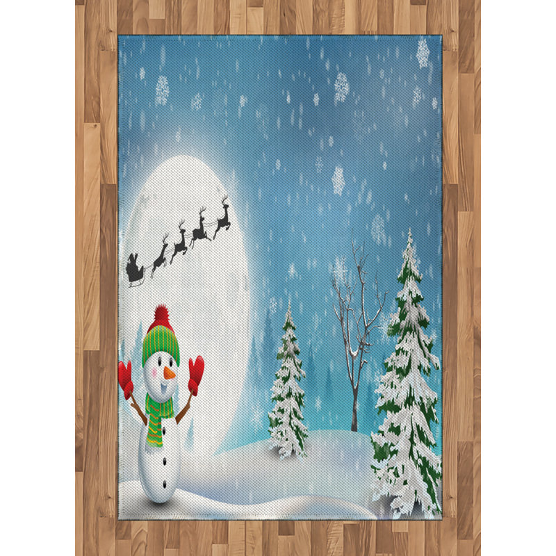 Christmas High Density Long Fiber Poly Threads Decorative Area Rug Carpet, Rectangle 4' x 5'8"