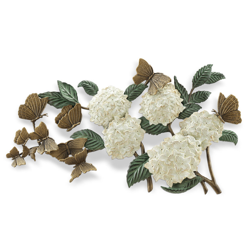 Hydrangea and Butterfly Wall Décor